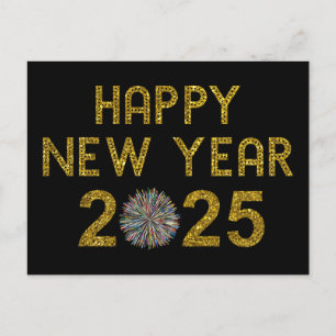 Happy New Year 2025 Postcard