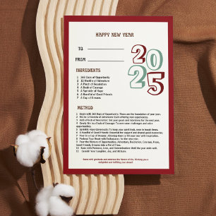 Happy New Year 2025 Recipe for an Amazing Year Invitation
