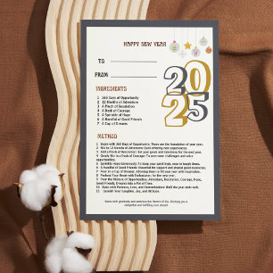 Happy New Year 2025   Recipe for an Amazing Year Invitation