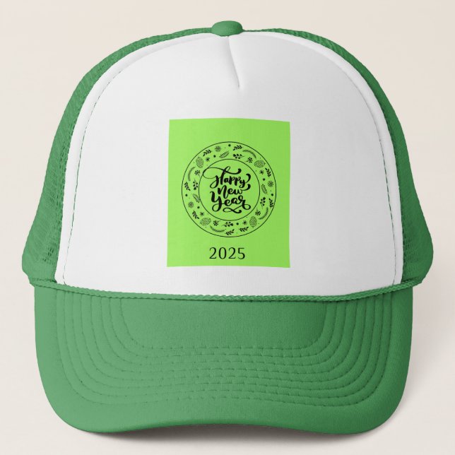 Happy new year 2025 trucker hat (Front)