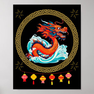 Happy New Year 2025 Year Of The Dragon Chinese Zod Poster