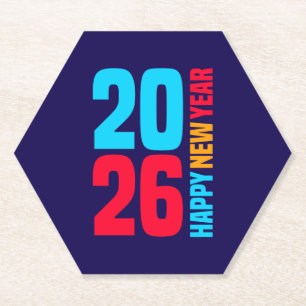 Happy New Year 2026-34568 Paper Coaster
