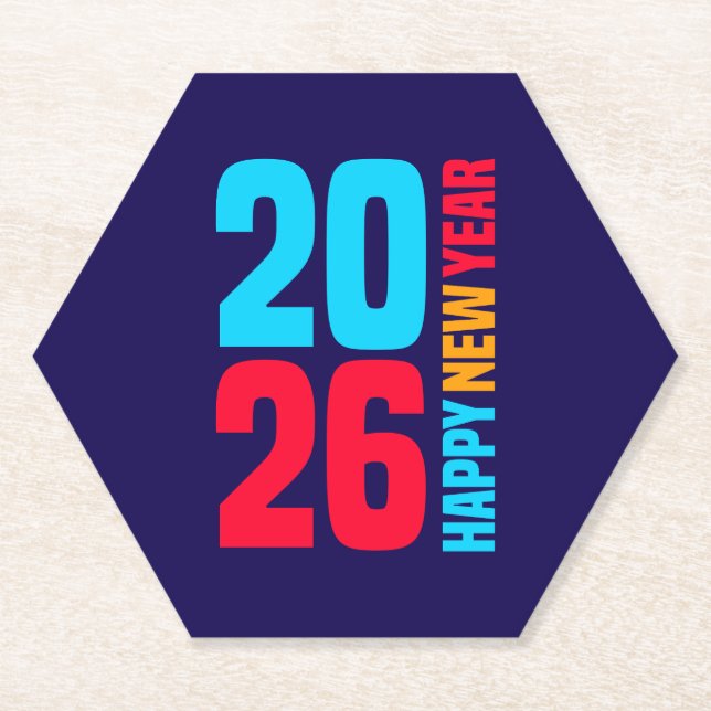 Happy New Year 2026-34568 Paper Coaster (Front)