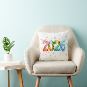 Happy New Year 2026: A Year of New Possibilities Cushion