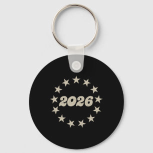 Happy New Year 2026 America 4th Of July Independen Key Ring