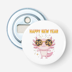 Happy New Year 2026 Axolotl Cute Party Bottle Opener