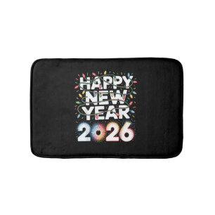 Happy New Year 2026 Bath Mat