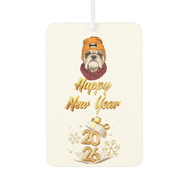 happy new year 2026 car air freshener (Front)