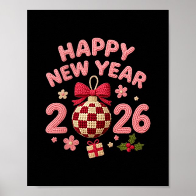 Happy New Year 2026 Celebration Cheer For Festive  Poster (Front)