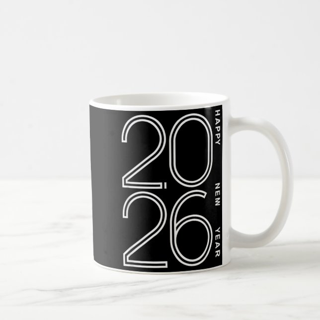 Happy New Year 2026 Celebration Eve Party Men Wome Coffee Mug (Right)