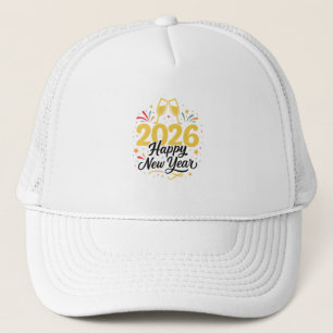 Happy New Year 2026 Celebration Trucker Hat