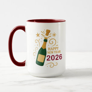 Happy New Year 2026 Champagne Combo Mug