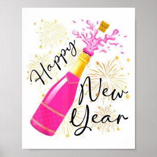 Happy New Year 2026 Champagne Happy New Years Eve  Poster