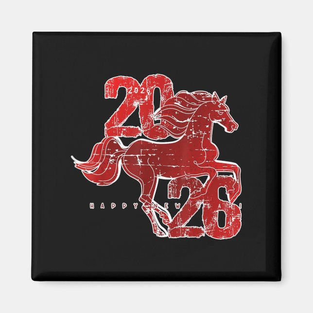 Happy New Year 2026 Chinese New Year 2026 Year Of  Magnet (Front)