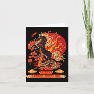 Happy New Year 2026 Chinese New Year Horse Zodiac Card