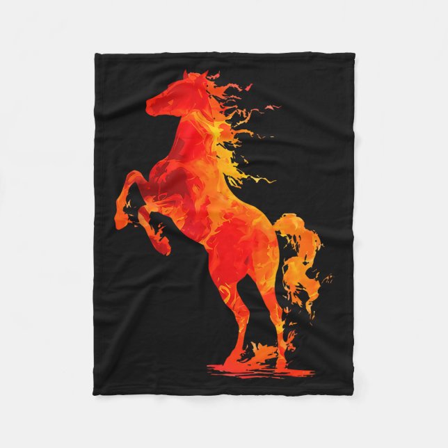 Happy New Year 2026 Chinese New Year Horse Zodiac  Fleece Blanket (Front)