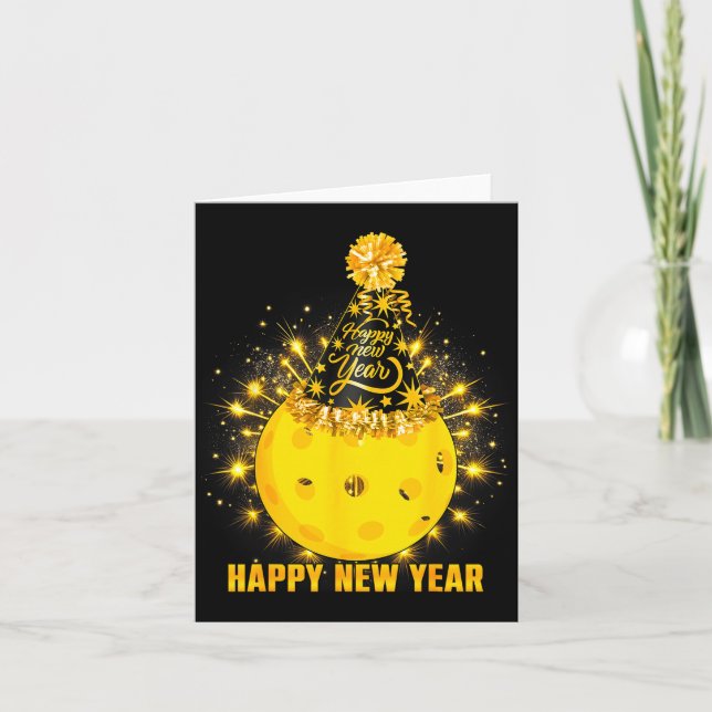 Happy New Year 2026 Ckleball Party Hat New Years E Card (Front)