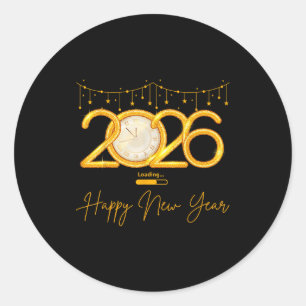Happy New Year 2026 Classic Round Sticker