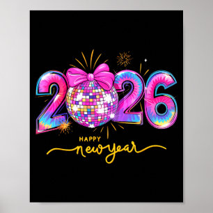 Happy New Year 2026 Colorful Family Matching Celeb Poster