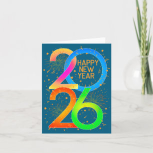 Happy New Year 2026 Colour P New Year Eve's Men Wo Card