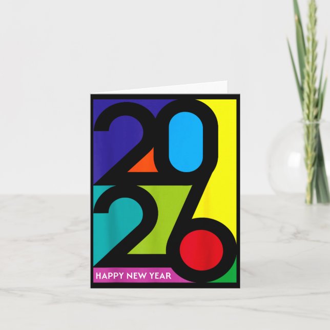 Happy New Year 2026 Colourful Funny Nye Party Matc Card (Front)