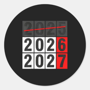 Happy New Year 2026 Coming Soon 2027 67 Meme Six S Classic Round Sticker