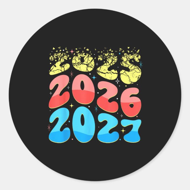 Happy New Year 2026 Coming Soon 2027 Funny 67 Meme Classic Round Sticker (Front)