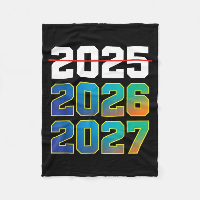Happy New Year 2026 Coming Soon 2027 Funny 67 Meme Fleece Blanket (Front)