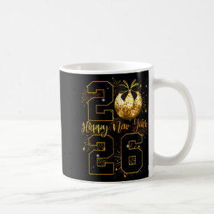 Happy New Year 2026 Coquette Bow Disco Ball New Ye Coffee Mug