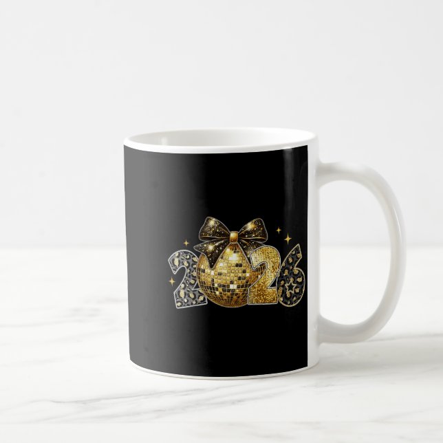 Happy New Year 2026 Coquette New Year Trendy  Coffee Mug (Right)
