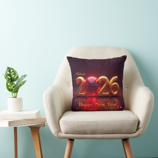 Happy New Year 2026 Cushion (Chair)