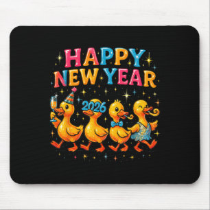 Happy New Year 2026 Cute Duck Party Gift  Mouse Pad