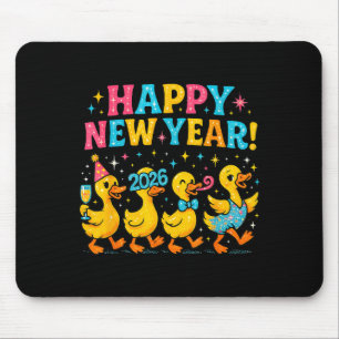 Happy New Year 2026 Cute Duck Party Gift Mouse Pad