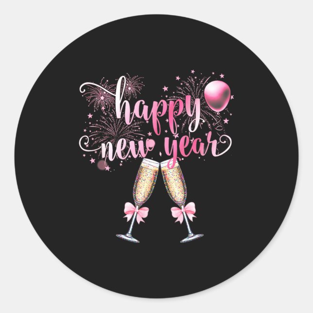 Happy New Year 2026, Cute Funny Gift Men, Women  Classic Round Sticker (Front)