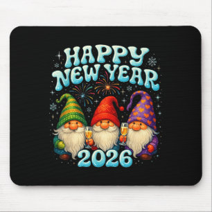 Happy New Year 2026 Cute Gnome Party Gift  Mouse Pad