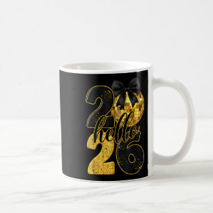 Happy New Year 2026 Disco Ball Bow New Year's Eve  Coffee Mug