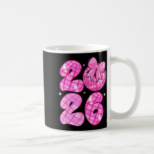 Happy New Year 2026 Disco Ball Nk Coquette Bow Fam Coffee Mug