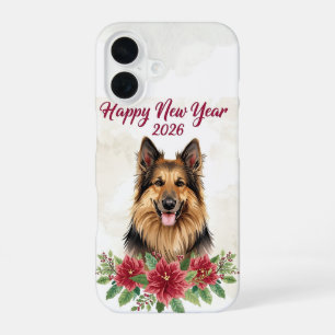 Happy New Year 2026 Dog Art iPhone 16 Case