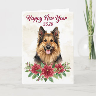 Happy New Year 2026 Dog Greeting Card