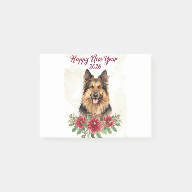 Happy New Year 2026 Dog Kids Poster Post-it Notes (Front)