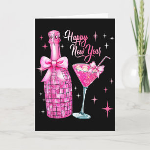 Happy New Year 2026 Elegant Champagne Celebration Card