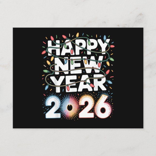 Happy New Year 2026 Enclosure Card (Front)