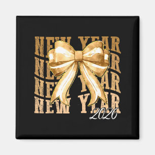 Happy New Year 2026 Eve Coquette Party Golden Fami Magnet