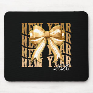 Happy New Year 2026 Eve Coquette Party Golden Fami Mouse Pad