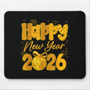 Happy New Year 2026 Eve Party Gold Family Matching Mouse Pad