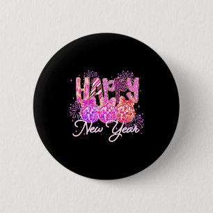 Happy New Year 2026 Family Celebration New Years E 6 Cm Round Badge