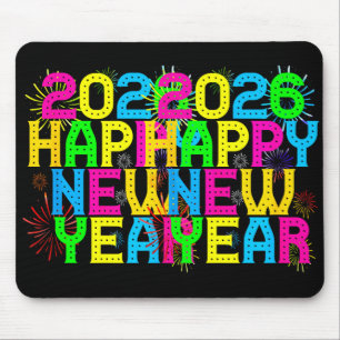 Happy New Year 2026 Family Celebration New Years E Mouse Pad