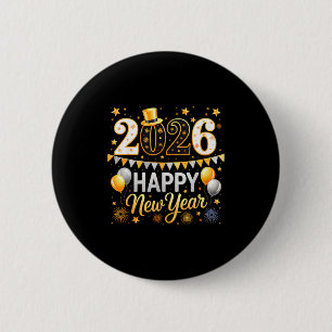 Happy New Year 2026 Family Matching New Year Firew 6 Cm Round Badge