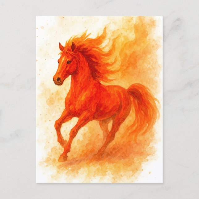 Happy New Year 2026 Fire Horse Postcard (Front)