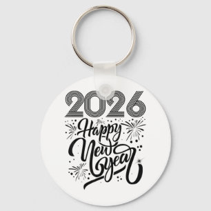 Happy New Year 2026 Fireworks _1 Key Ring
